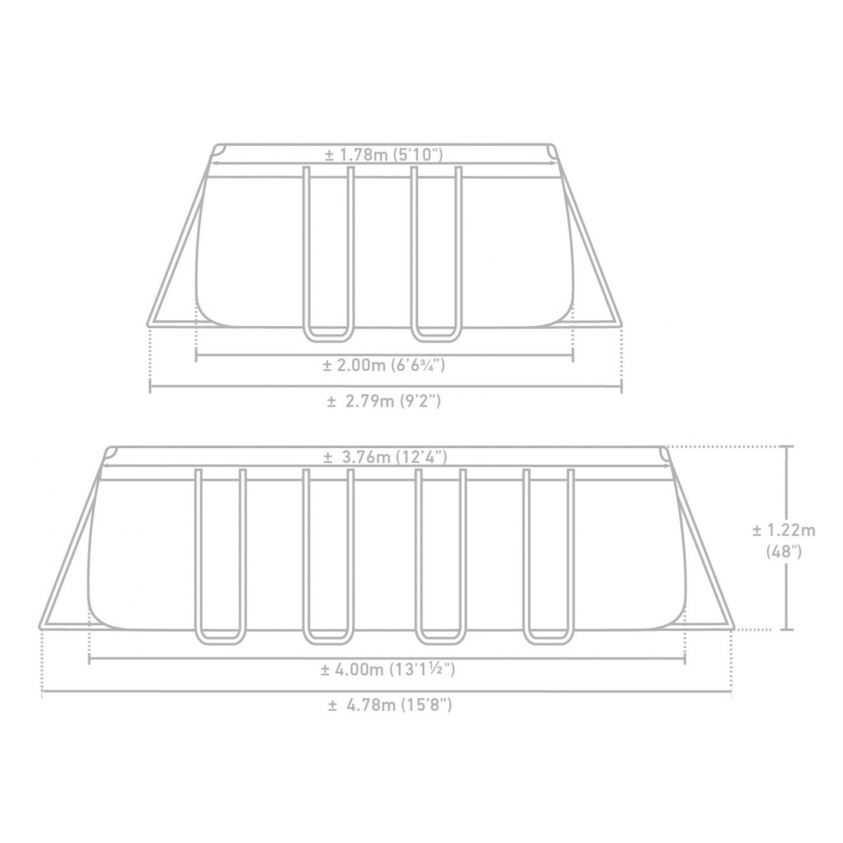Бассейн каркасный прямоугольный 400x200x122 см с фильтром и аксессуарами INTEX 26790NP Бассейн каркасный прямоугольный 400x200x122 см с фильтром и аксессуарами INTEX 26790NP
